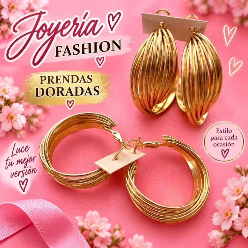 Accesorios . Large Triple Hoop Golden Hoop Earrings – Fashion Jewelry